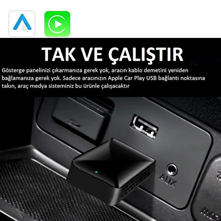 Yate10 Kablosuz Android Auto/Car Play USB Dongle Cihazı