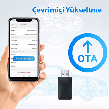 Polham Apple İphone ve Android İle Uyumlu Kablosuz Carplay Multimedya Çeviricisi, Navigasyon, Müzik Çevirici