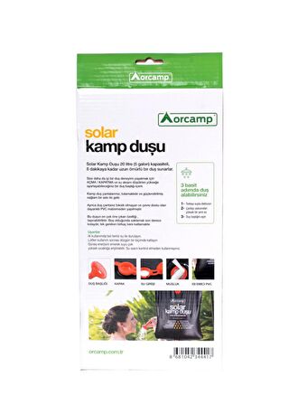Orcamp Solar Kamp Duşu 20 LT