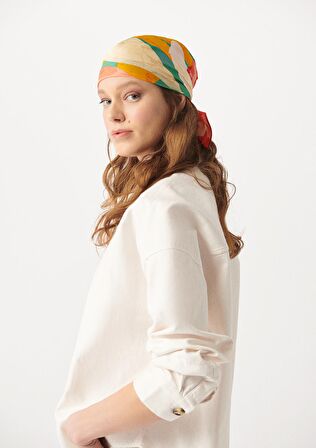Mavi Renkli Desenli Bandana 1910070-30874