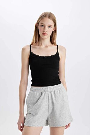 DeFacto Regular Fit Beli Lastikli Basic Düz Şort Z5071AZ24SMGR382