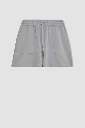 DeFacto Regular Fit Basic Düz Bermuda Şort D3327AX24SMGR453