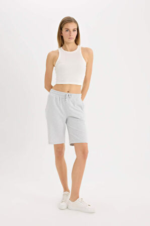 DeFacto Regular Fit Normal Bel Düz Paça Bermuda Şort W9369AZ25SMGR93